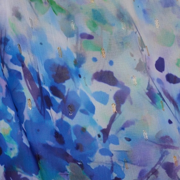 Adrianna Papell Blue Floral Maxi Dress. Size 4. NWT. - Picture 4 of 11